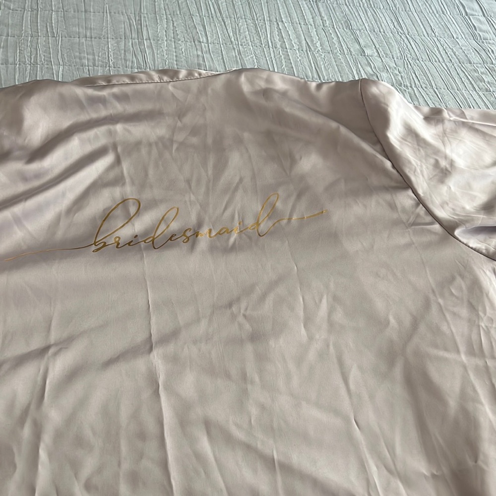 Silk bridesmaid robe -never worn